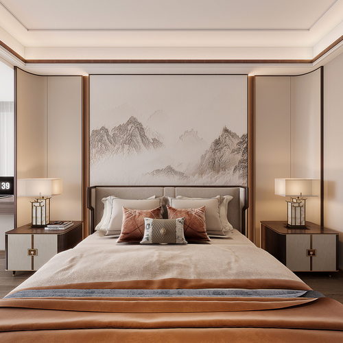 New Chinese Style Bedroom-ID:804133894