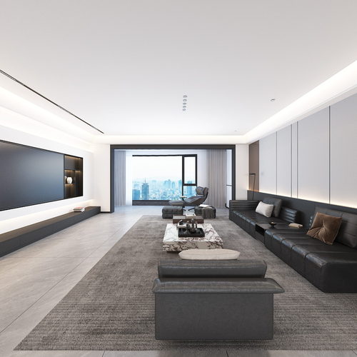 Modern A Living Room-ID:534725903