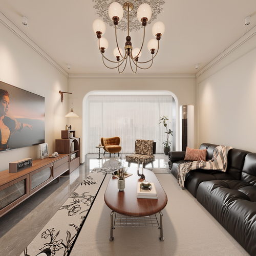 French Style A Living Room-ID:513298034