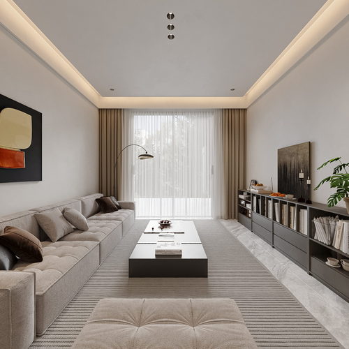 Modern A Living Room-ID:645558124