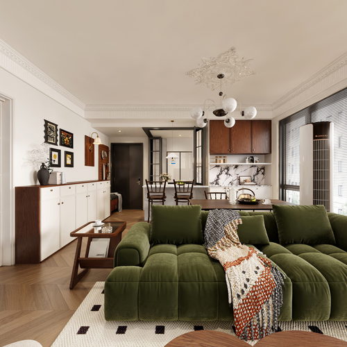 French Style A Living Room-ID:848571061