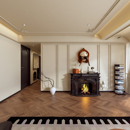 French Style A Living Room-ID:763633019