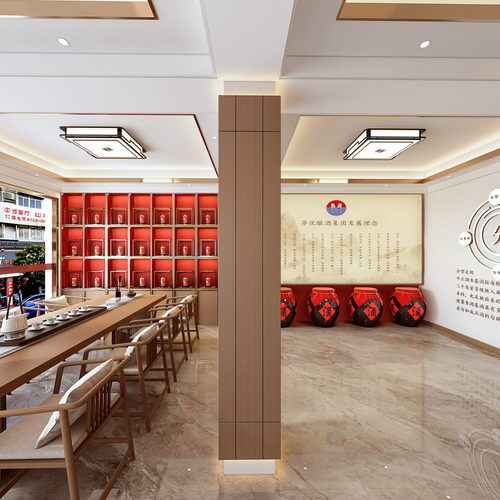 New Chinese Style Exhibition Hall-ID:609705929