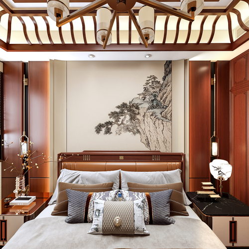 Chinese Style Bedroom-ID:166796929