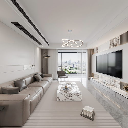 Modern A Living Room-ID:383236896