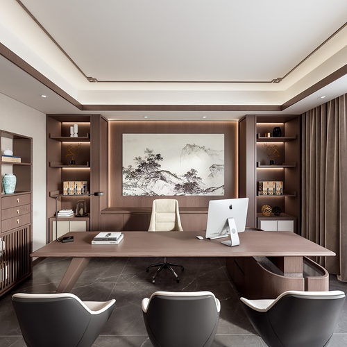 New Chinese Style Manager's Office-ID:189088113