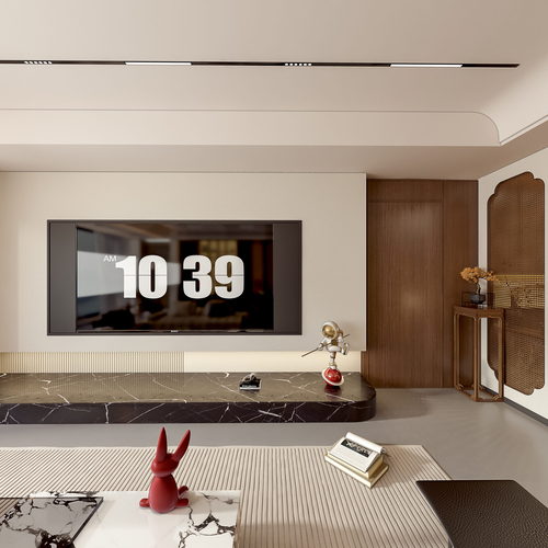 New Chinese Style A Living Room-ID:212322957