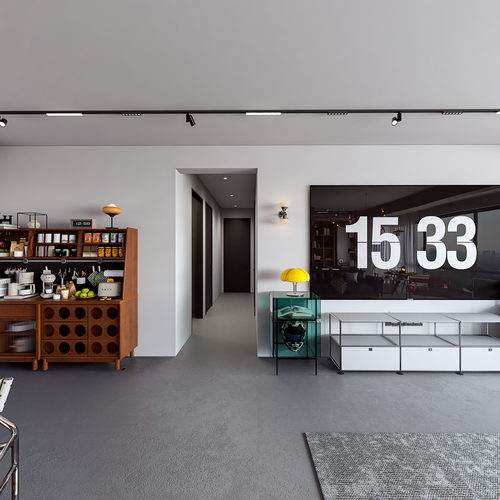 Industrial Style A Living Room-ID:165283925