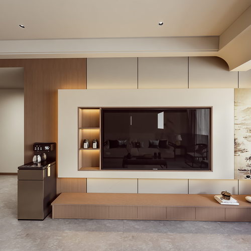 New Chinese Style A Living Room-ID:374730117