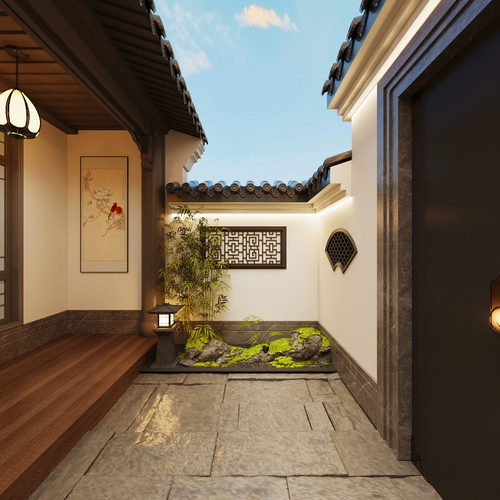 New Chinese Style Courtyard/landscape-ID:438633928