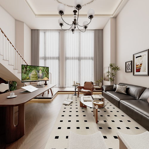 French Style A Living Room-ID:637079004