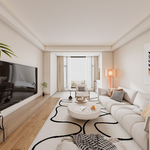 Modern A Living Room-ID:529799526