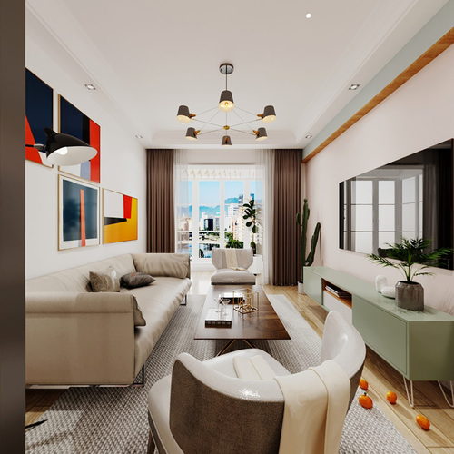 Nordic Style A Living Room-ID:498117923