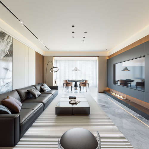 Modern A Living Room-ID:823728082