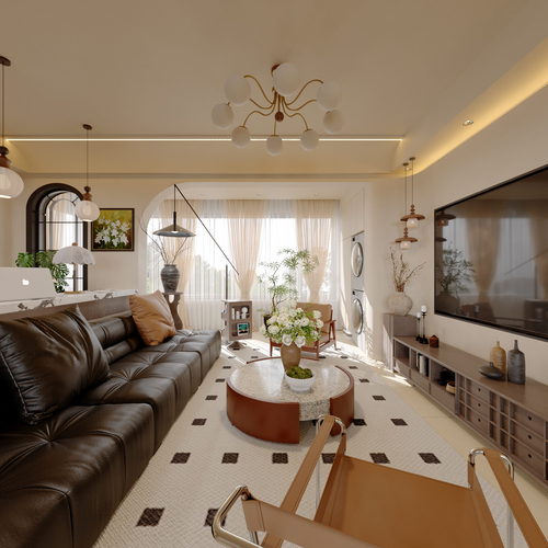 Modern A Living Room-ID:645730542