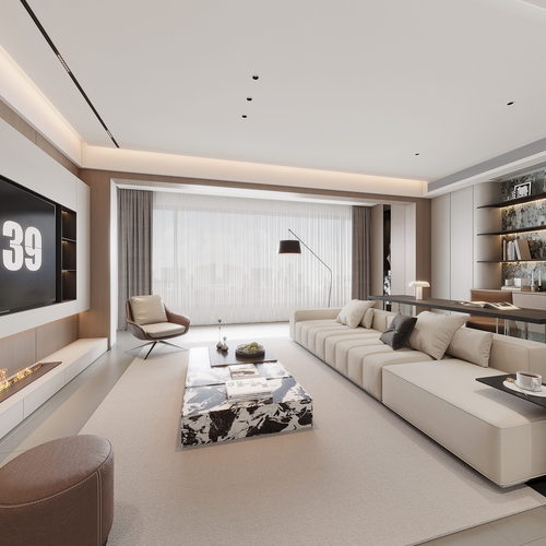 Modern A Living Room-ID:242444042