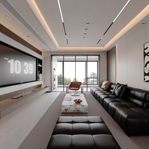 Modern A Living Room-ID:980271109