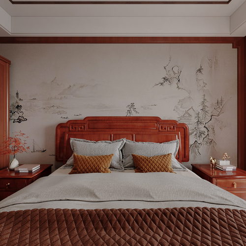 New Chinese Style Bedroom-ID:494574074