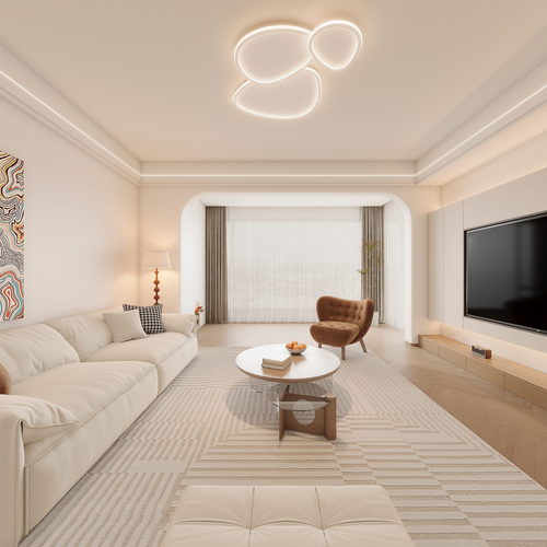 Modern A Living Room-ID:665873055