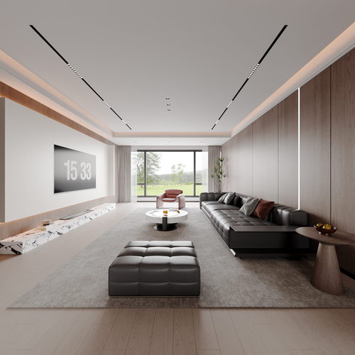 Modern A Living Room-ID:384850596