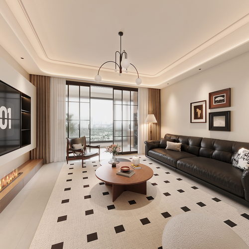 Modern A Living Room-ID:916058061