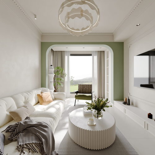 French Style A Living Room-ID:282845027