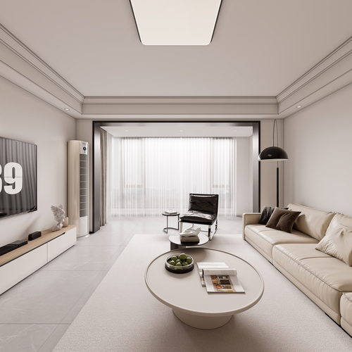 Modern A Living Room-ID:736495026