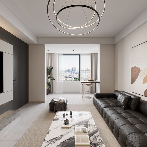 Modern A Living Room-ID:300996073