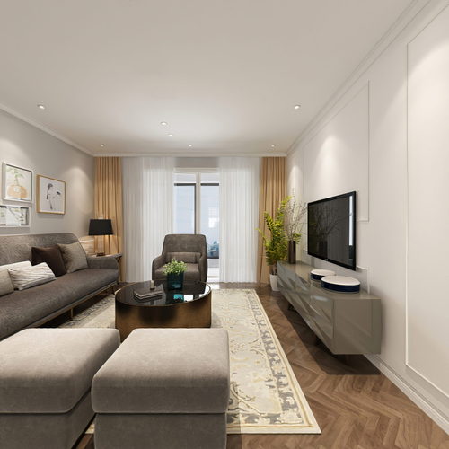 Modern A Living Room-ID:887011059