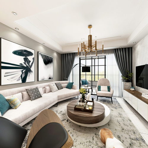 Modern A Living Room-ID:117978101