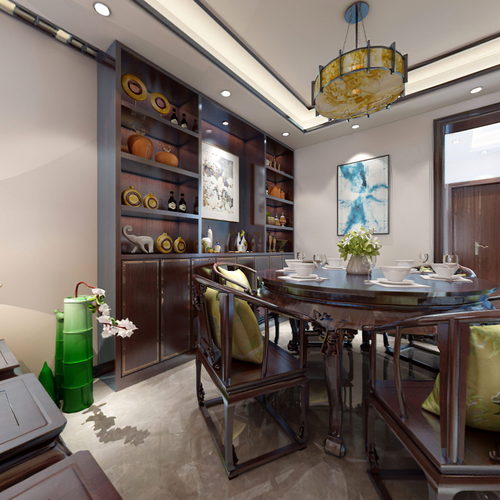 New Chinese Style A Living Room-ID:277827986