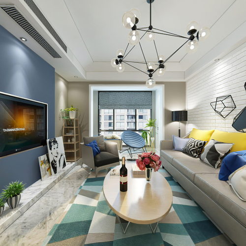 Nordic Style A Living Room-ID:684252022