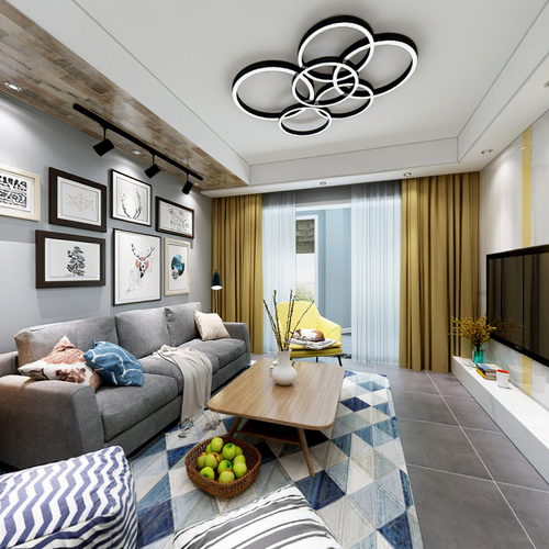 Nordic Style A Living Room-ID:284442903