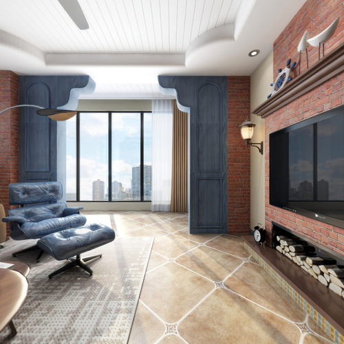 American Style A Living Room-ID:967726959