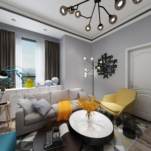 Nordic Style A Living Room-ID:601968051