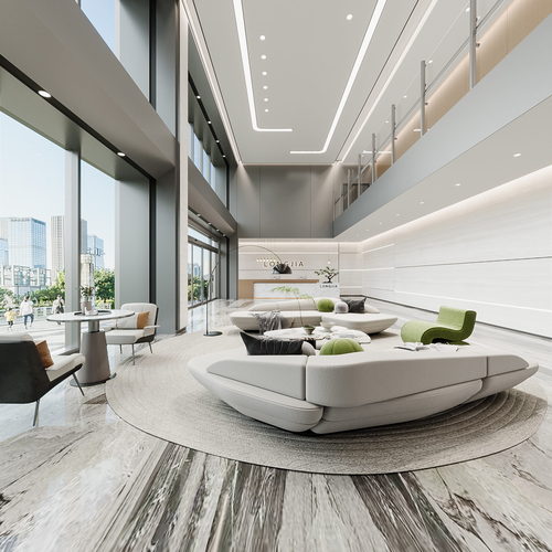 Modern Office Reception Desk-ID:868726972