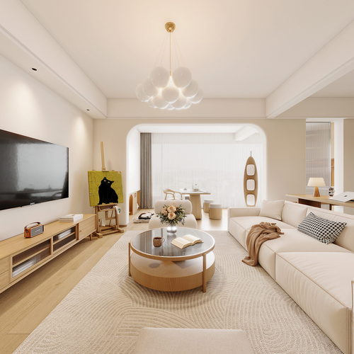 Modern A Living Room-ID:393737083