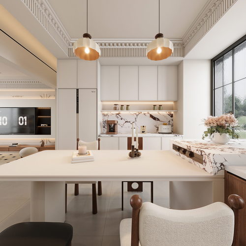 French Style Dining Room-ID:735548025