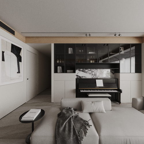 Modern A Living Room-ID:987588886