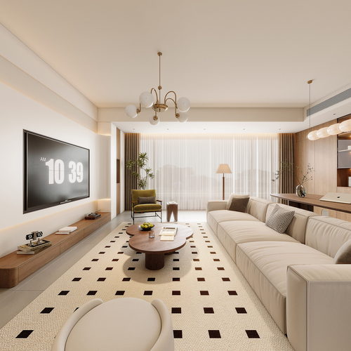 Modern A Living Room-ID:601972108