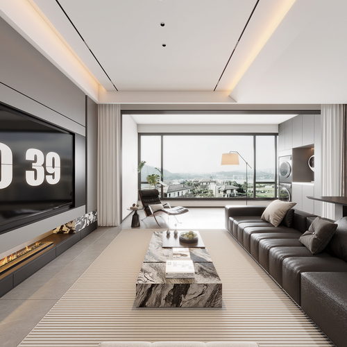 Modern A Living Room-ID:378426076