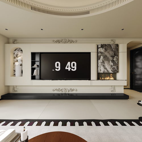 French Style A Living Room-ID:483951094