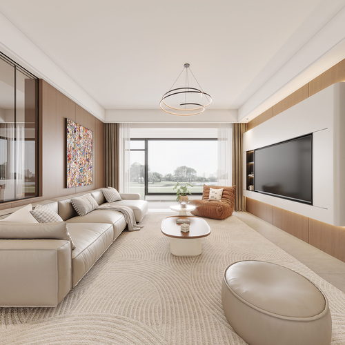 Modern A Living Room-ID:297627935