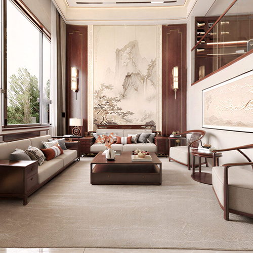 New Chinese Style A Living Room-ID:106430185