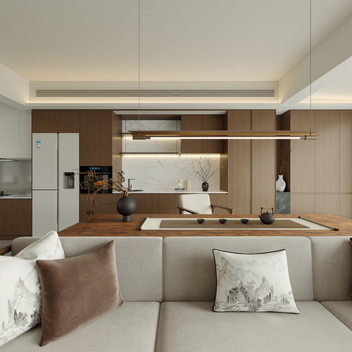 New Chinese Style A Living Room-ID:556086068