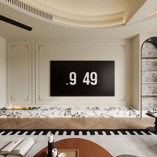 French Style A Living Room-ID:625724086