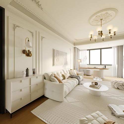 French Style A Living Room-ID:758105049