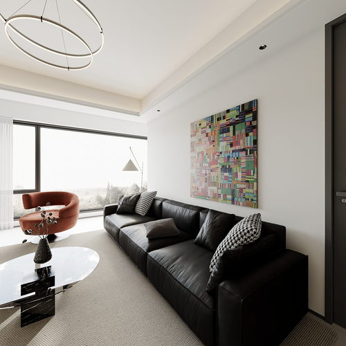 Modern A Living Room-ID:740792049