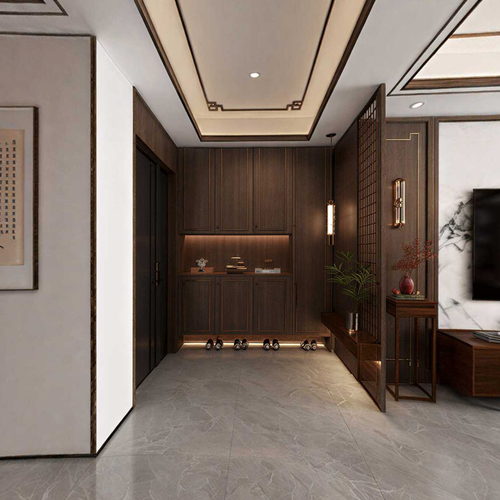 New Chinese Style A Living Room-ID:923789989