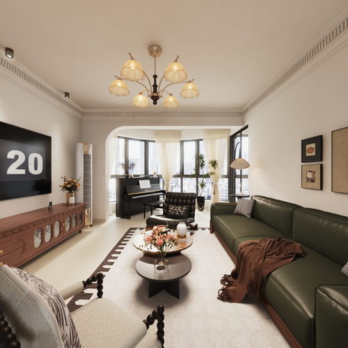 French Style A Living Room-ID:680847885